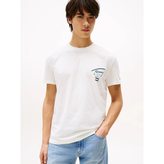 Tommy Hilfiger Ανδρική κοντομάνικη μπλούζα Signature Back Logo Crew Neck T-Shirt